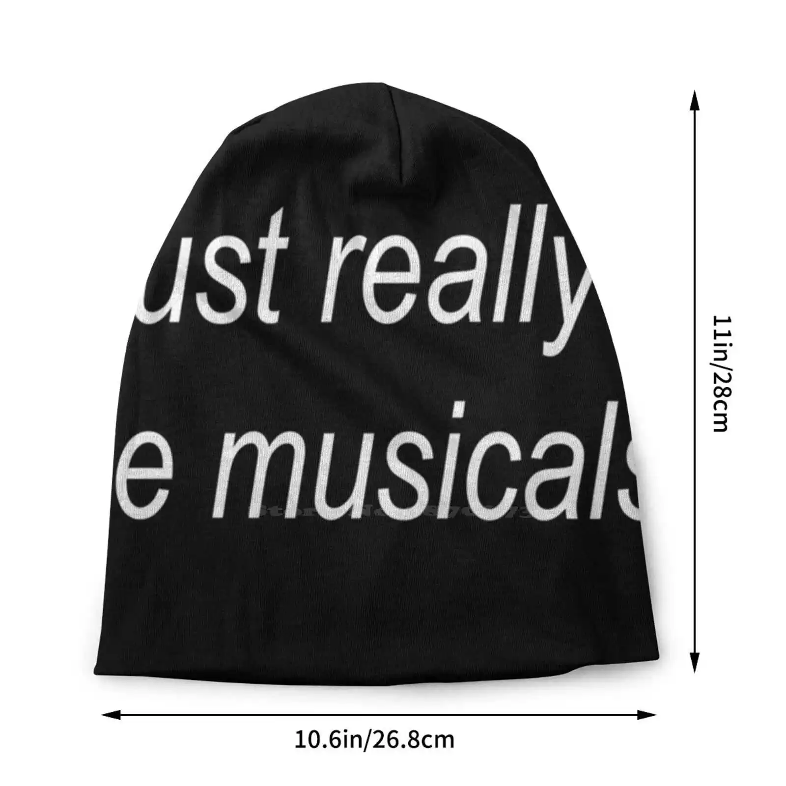 I Just Really Like Musicals Knitted Hat Warm Beanie Outdoor Caps Musicals Musical Theatre In The Heights Heathers Book Of