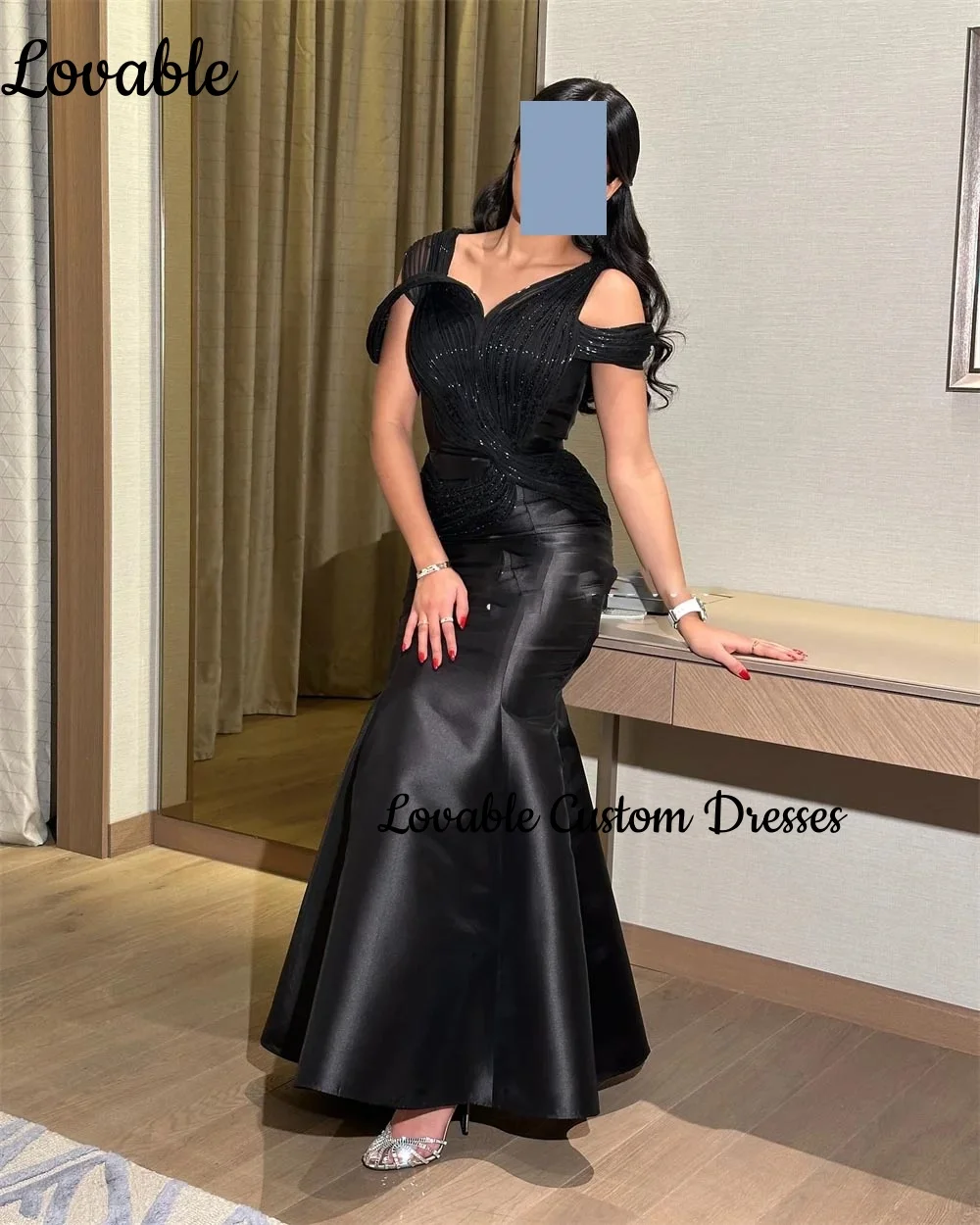 Sukienki wieczorowe damskie szyte na miarę, syreni krój, dekolt okrągły, długość do podłogi, eleganckie i ładne sukienki damskie, zapinane na zamek, sukienki wizytowe.