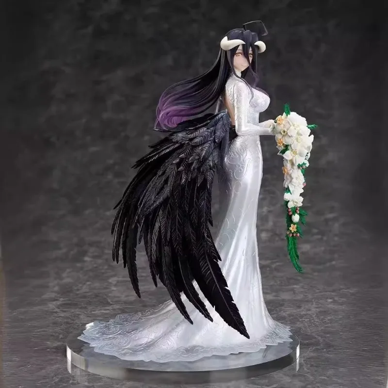 25CM Overlord Two-dimensional Beautiful Girl Wedding Dress Standing Albedo Figure Trendy Toy Boxed Boutique Table Ornament Model