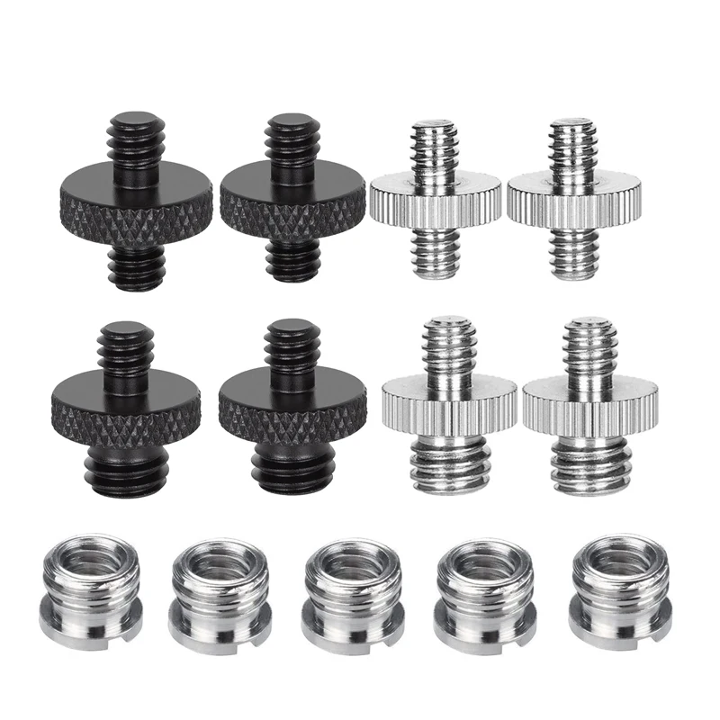 1/4 Inch to 3/8 Inch Male Camera Screw Mount Adapter Camera Conversion Screw  Camera Tripod/Monopod Adapter Accessories