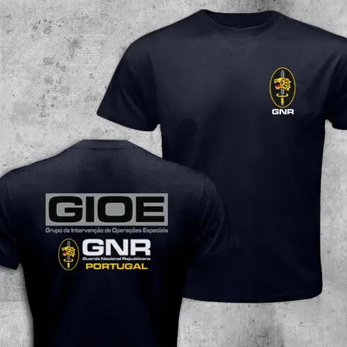 Portugal GNR National Guard Gendarmerie GIOE Special Forces Unit T-Shirt Short Sleeve Casual Cotton O-Neck Men Shirts