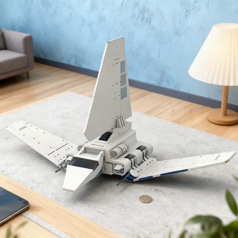 

2608 деталей MOC Imperial Shuttle 2.0 Star Battle UCS: Конструктор, креативный подарок, DIY-декор для взрослых и детей, премиум-класс, для рабочего стола