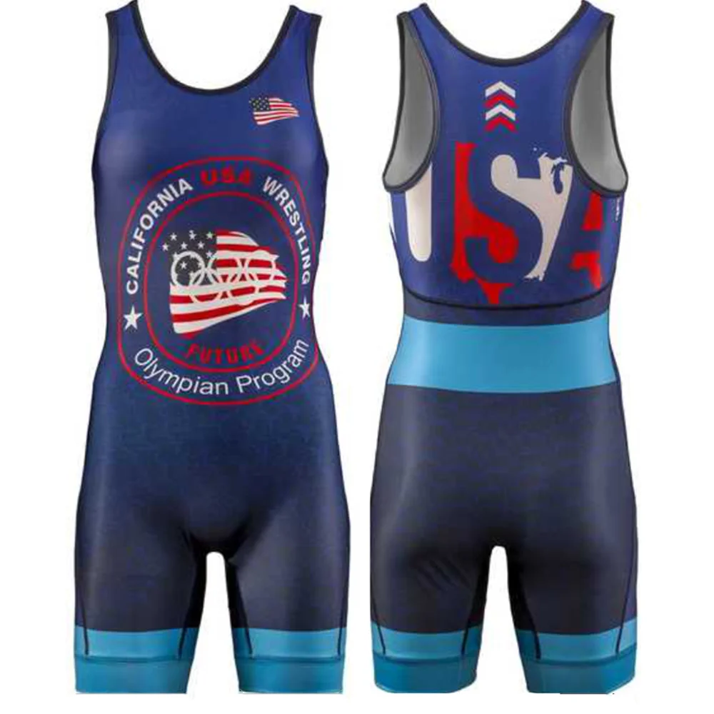 Men\'s Singlet Wrestling Suit Gym Training Wrestling Singlets Weightlifting Custom Made Wrestling Clothing Boxing Suit