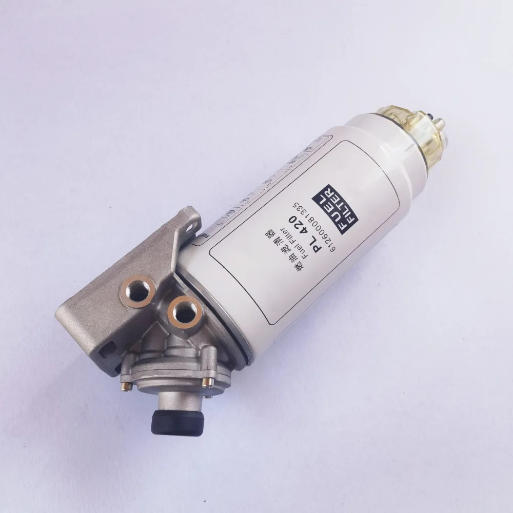 PL420 612600081335 Fuel Water Separator Assembly With handpump Truck Fuel Filter FS19816 612630080088 1000424916