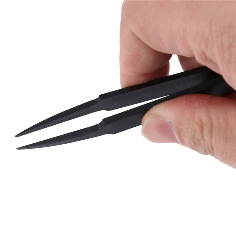 

AB34-24 Pcs Black Plastic Electronic Pointy Tip Anti-Static Tweezers