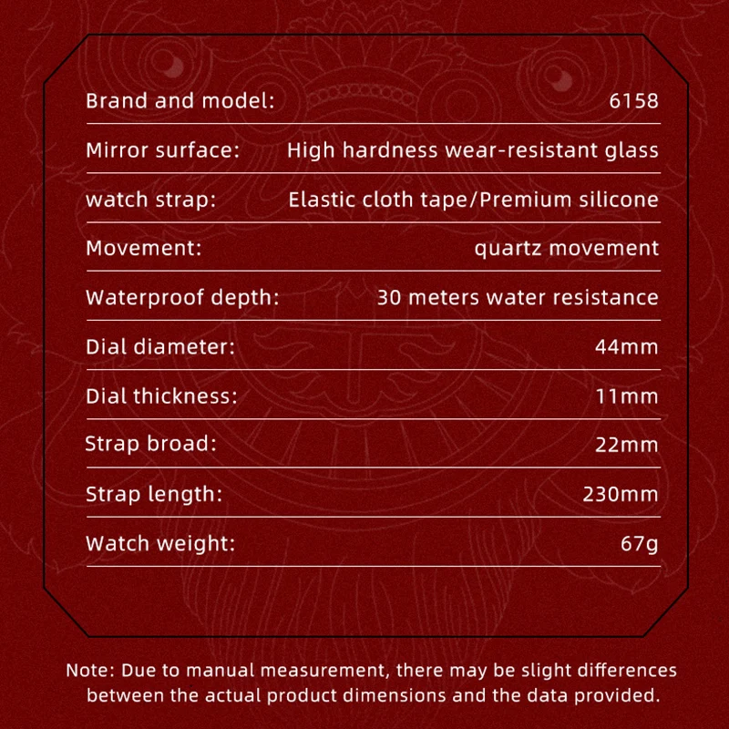Часы для мужчин, новые трендовые мужские кварцевые часы, студенческие часы, повседневные трендовые часы в китайском стиле, крутые часы с пробуждением льва, подарочные часы reloj hombre