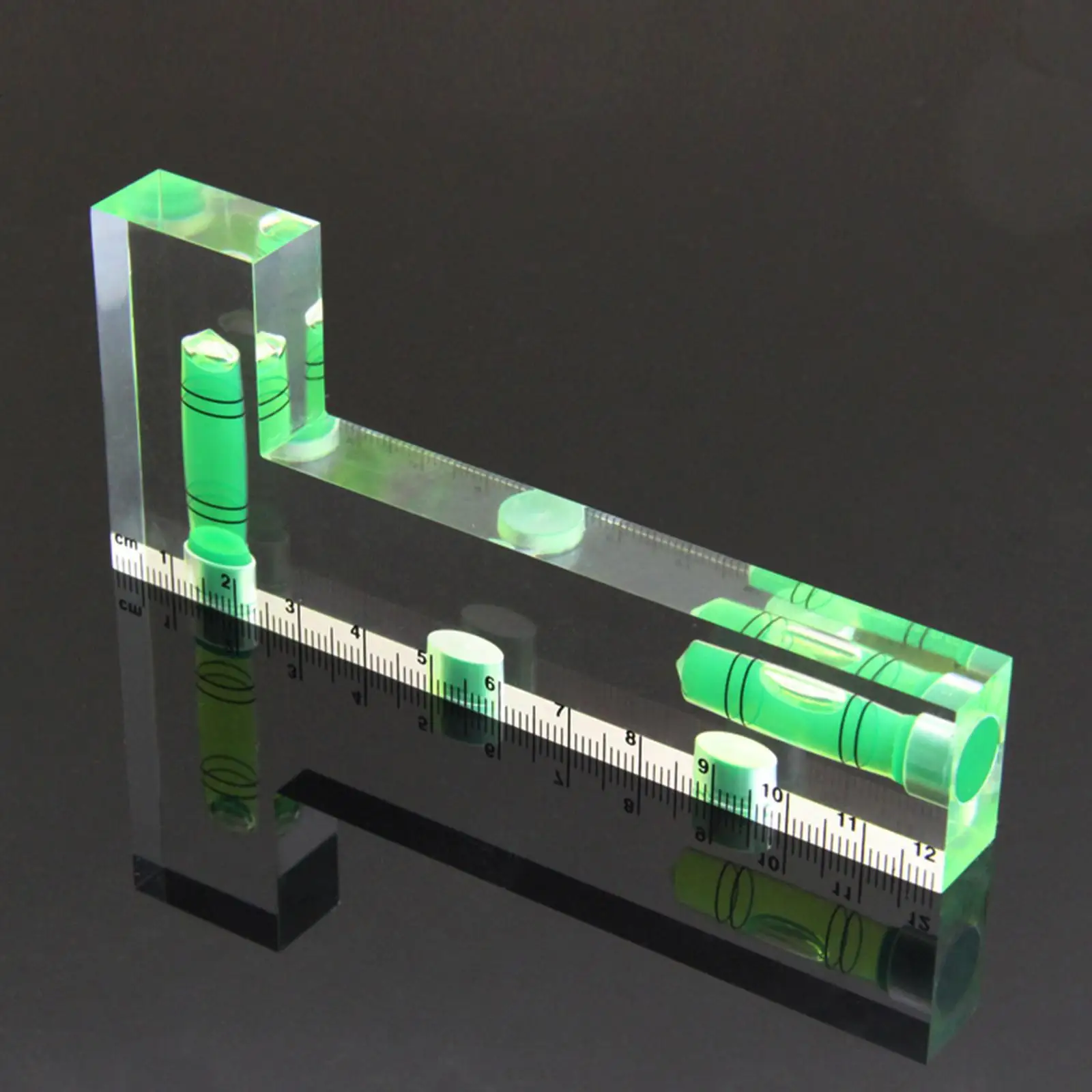 L-Shaped Bubble Level Ruler para projetos de molduras e carpintaria