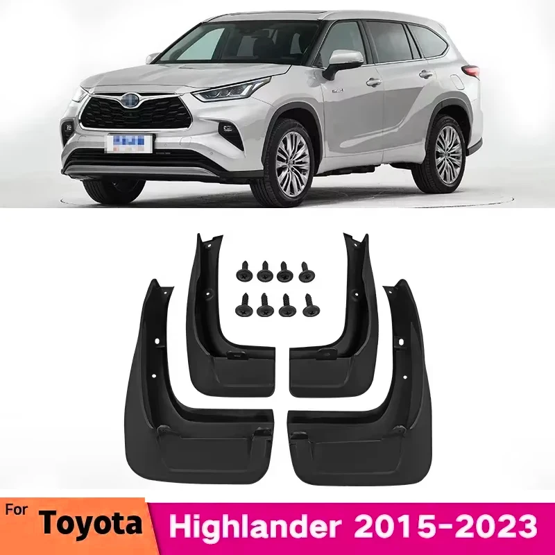 MudFlaps For Toyota Highlander Kluger 2015-2024 2022 2023 Mud Flap Splash Guard Mudguards Front Rear Fender Auto Car Accessories