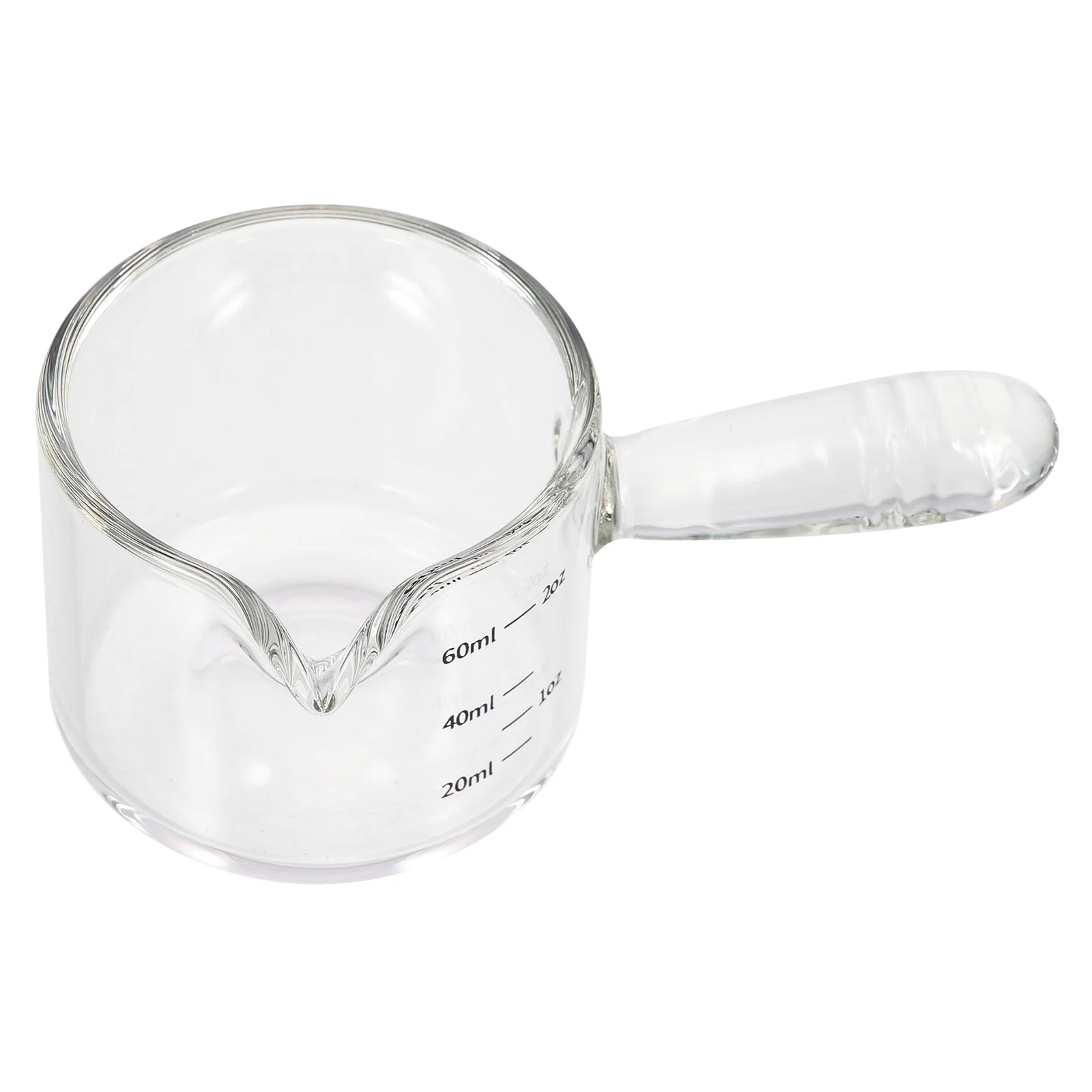 

Household Coffee Glass Pointed Measuring Cup Transparent Scale Design Milk Pitcher for Coffee Syrup Measuring Milk Cup