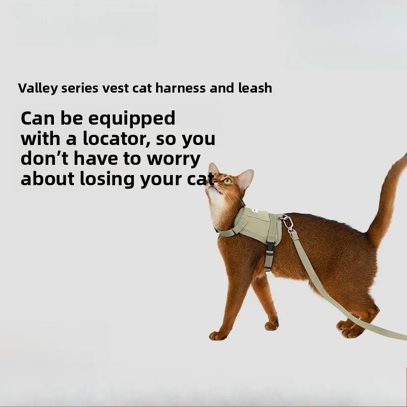 

Escape Proof Cat Harness Vest with GPS Pocket, Breathable Lightweight Reflective, 130cm Leash for Walking, cat accessories