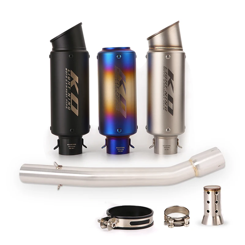 

Motorcycle Exhaust Middle Link Pipe Escape Moto Muffler With DB Killer Stainless Steel For YAMAHA YZF-R1 1998-2003