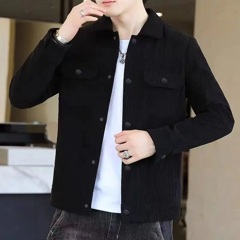 Corduroy Jacket Men's Casual Fashion Workwear Spring Autumn Men's Slim Trend JJ739