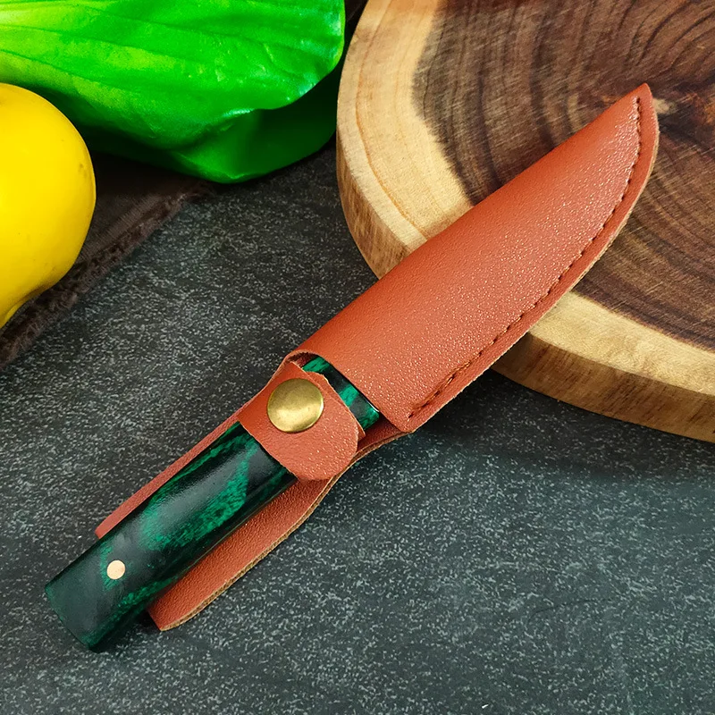 Stainless Steel Kitchen Knives Barbecue Steak Cutting Cleaver Boning Paring Utility Knife with Gift Sheath