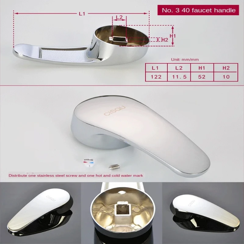 

Cold Hot Kitchen Faucet Valve Core Handle Set Metal Mixing Valve Universal Replacement Parts Handle Switch Repair Kit 35mm 40mm