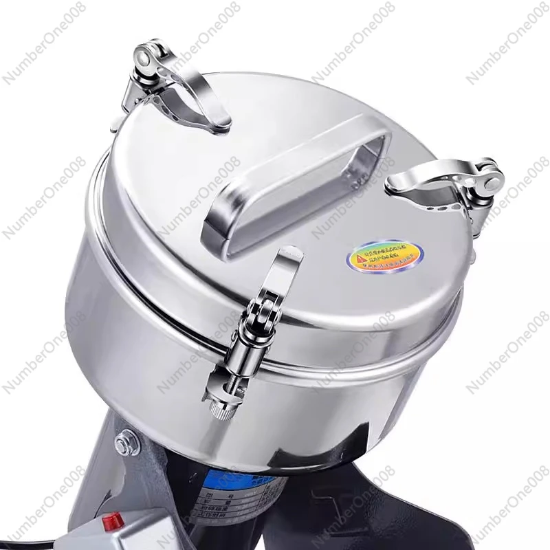 1400W Electric Grain Grinder, Stainless Steel Ultra-Fine Mill for Herb Spice Cereal, Commercial & Home Use Powder Machine