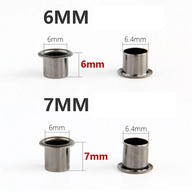 AT77 50Pcs DIY Kydex 칼집에 대 한 Eyelets 6Mm 리벳 손 도구 부품 Eyelet 구멍 펀치 도구 키트