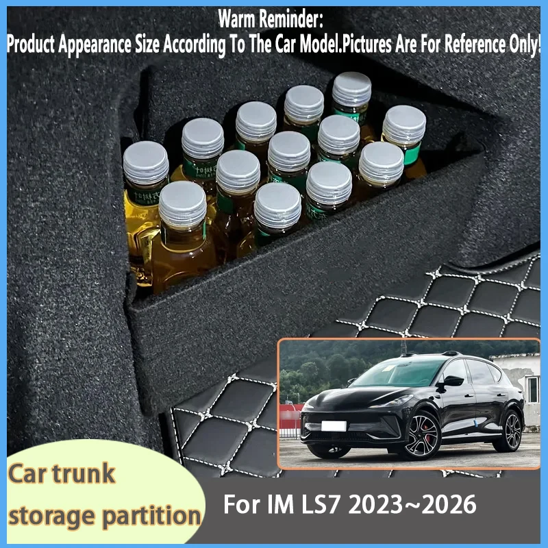 

For IM LS7 2023~2026 2025 24 SUV Car Organizer Thickening Trunk Side Partition Trunk Interior Storage Box Parts