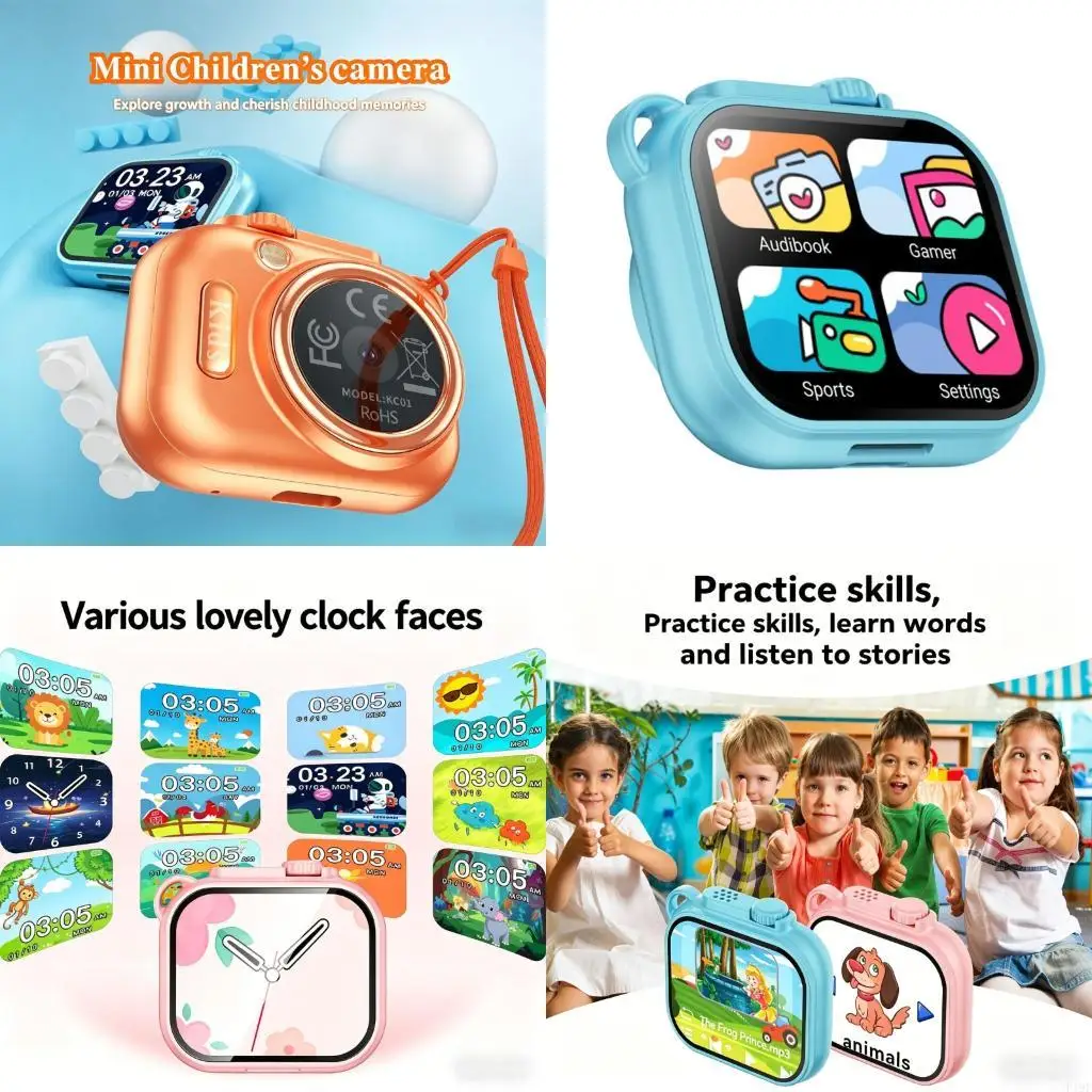 

Waterproof Kids Watch With 420mAh Battery Type C Charging And Alarm F19F