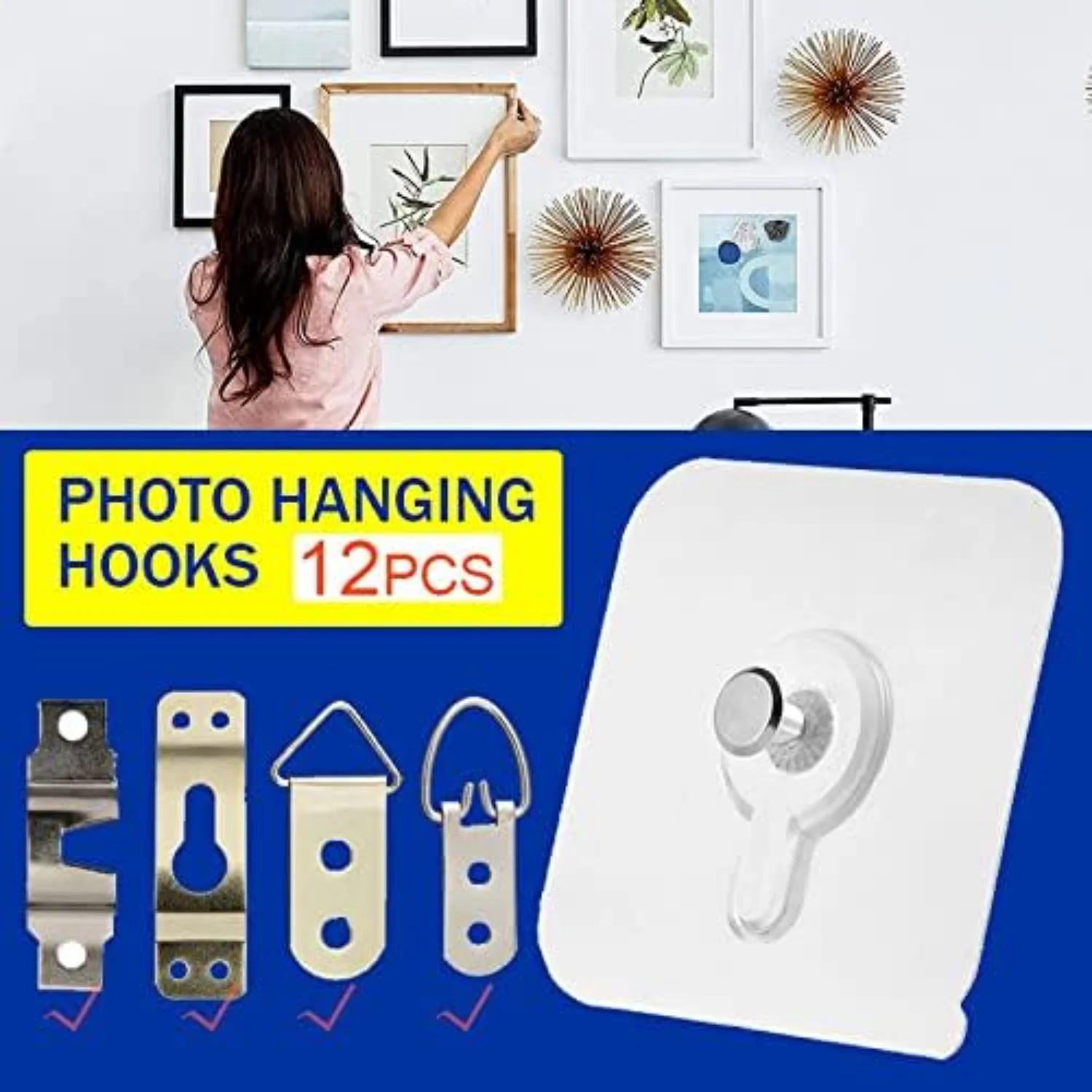 20 PCS No drilling required  Hanger ,picture hanging ,44Ib(Max) Picture Hanging Hardware , , Picture Hangers,Picture  Hanging , 