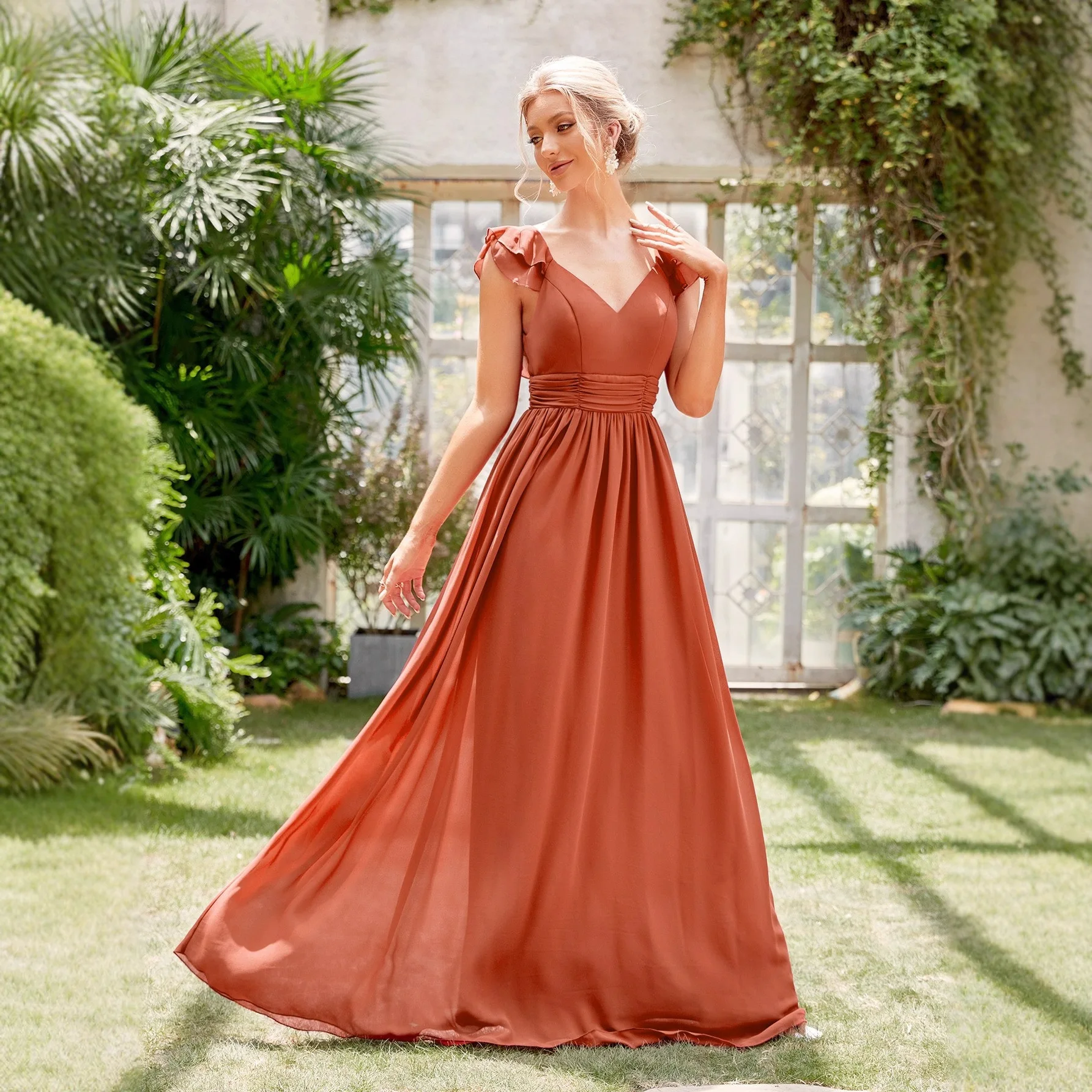 maternity-dress-new-evening-long-v-neck-long-dress-reception-party-evening-waist-dress