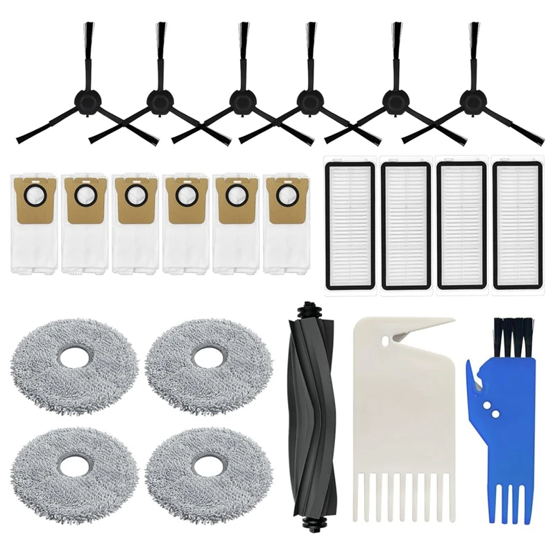 Для Dreame L20 Ultra/ L10S Ultra/ L10 Ultra, основная боковая щетка Hepa-фильтр, швабра, тканевые мешки для пыли, запчасти для пылесоса, аксессуары
