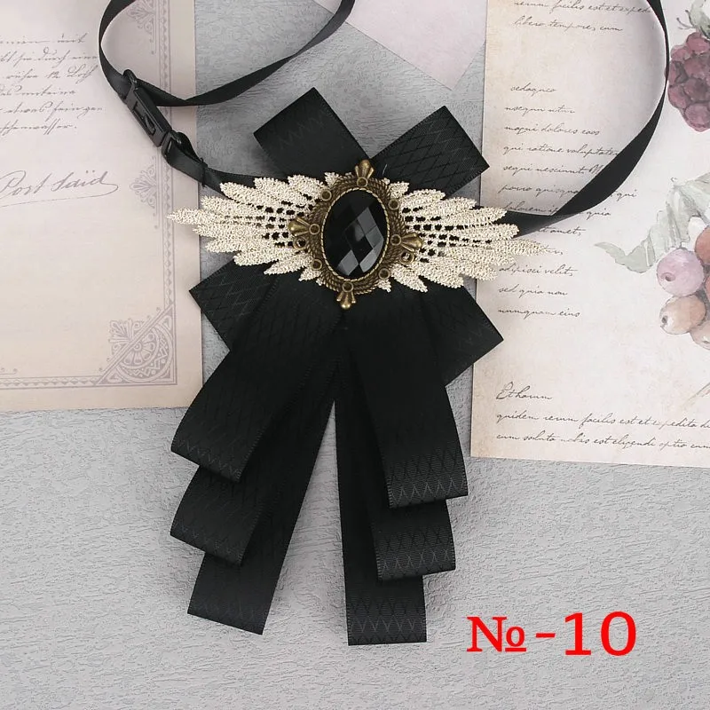 57 farben Wunderschöne Band Bowtie Schwarz Schmuck Metall Männer Hochzeit Party Schmetterling Weibliches Hemd Zubehör Damen Luxus Pin Fliege – Detail 16