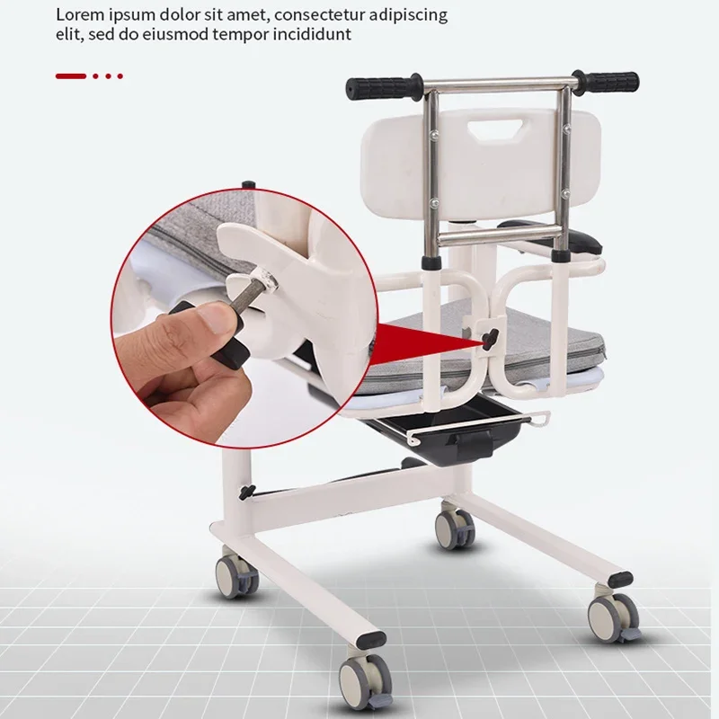 Paralyzed Elderly Transfer Machine,Hand Cranked LiftingCare Device, Disability Transfer Chair