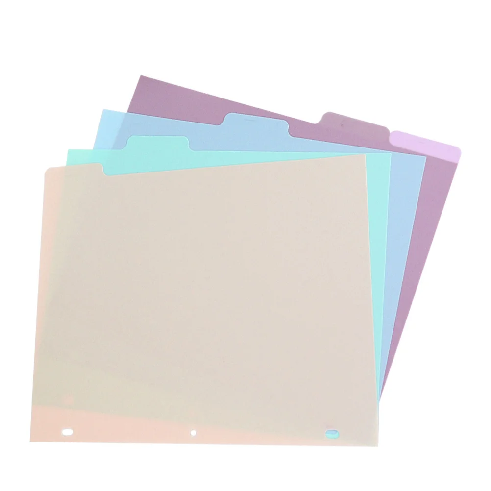 1 مجموعة فواصل الموثق مادة PP حجم A4 متجمد علامات التبويب متعددة الأقراص لمنظم مكتب المدرسة استخدام المجلدات لطيف الموثق دفتر #2