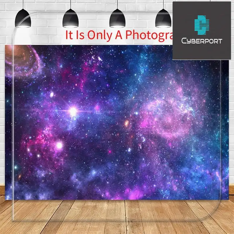 210Cmx150cm Cosmic Planet Starry Night Photography Background Cloth Children's Photo Portrait Birthday Party Decor,D Easy To Use