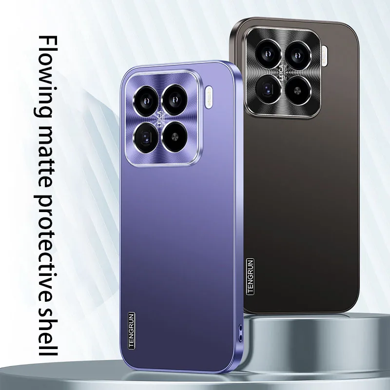 

Luxury Aluminum Alloy Matte Flow Glans Back Cover For Xiaomi 15 Pro military Fall prevention Phone Case For Xiaomi 15