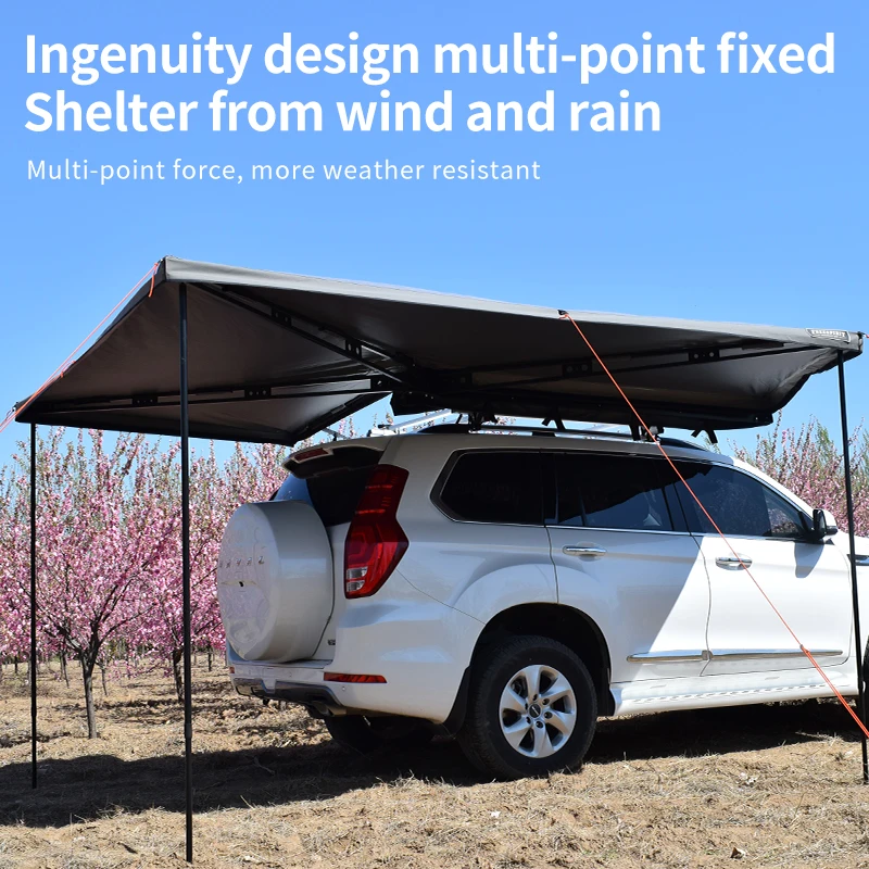 خفيفة الوزن من الألومنيوم على شكل صدفة 270 درجة بدون إطار خيمة تخييم قائمة بذاتها للحفلات الخارجية #4