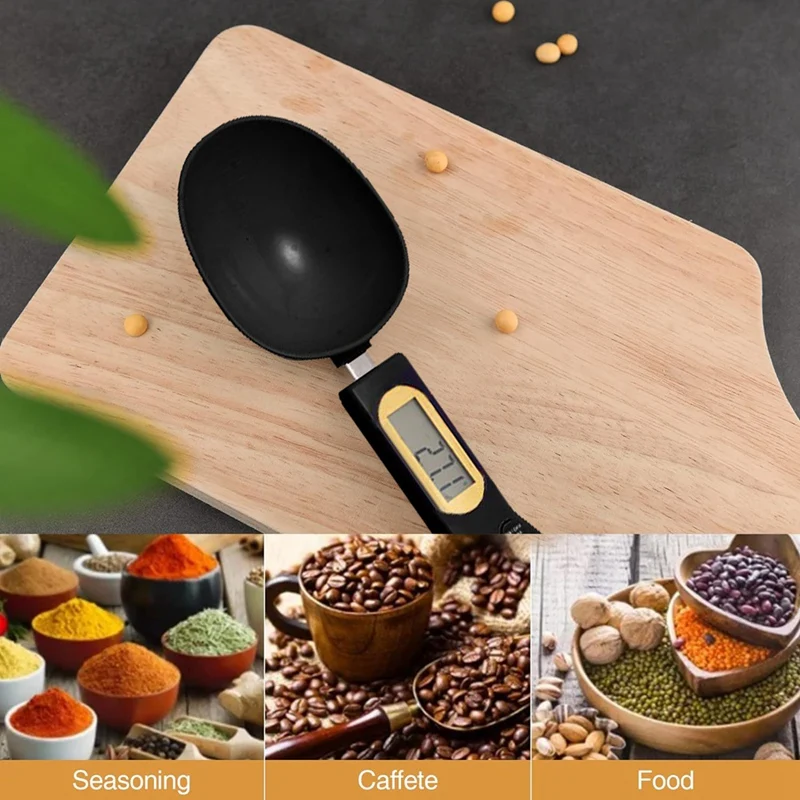 Digital Measuring Spoon Weighing Spoon Scale 500g / 0.1g High Precision with LCD Screen Display for Kitchen Gadgets -B