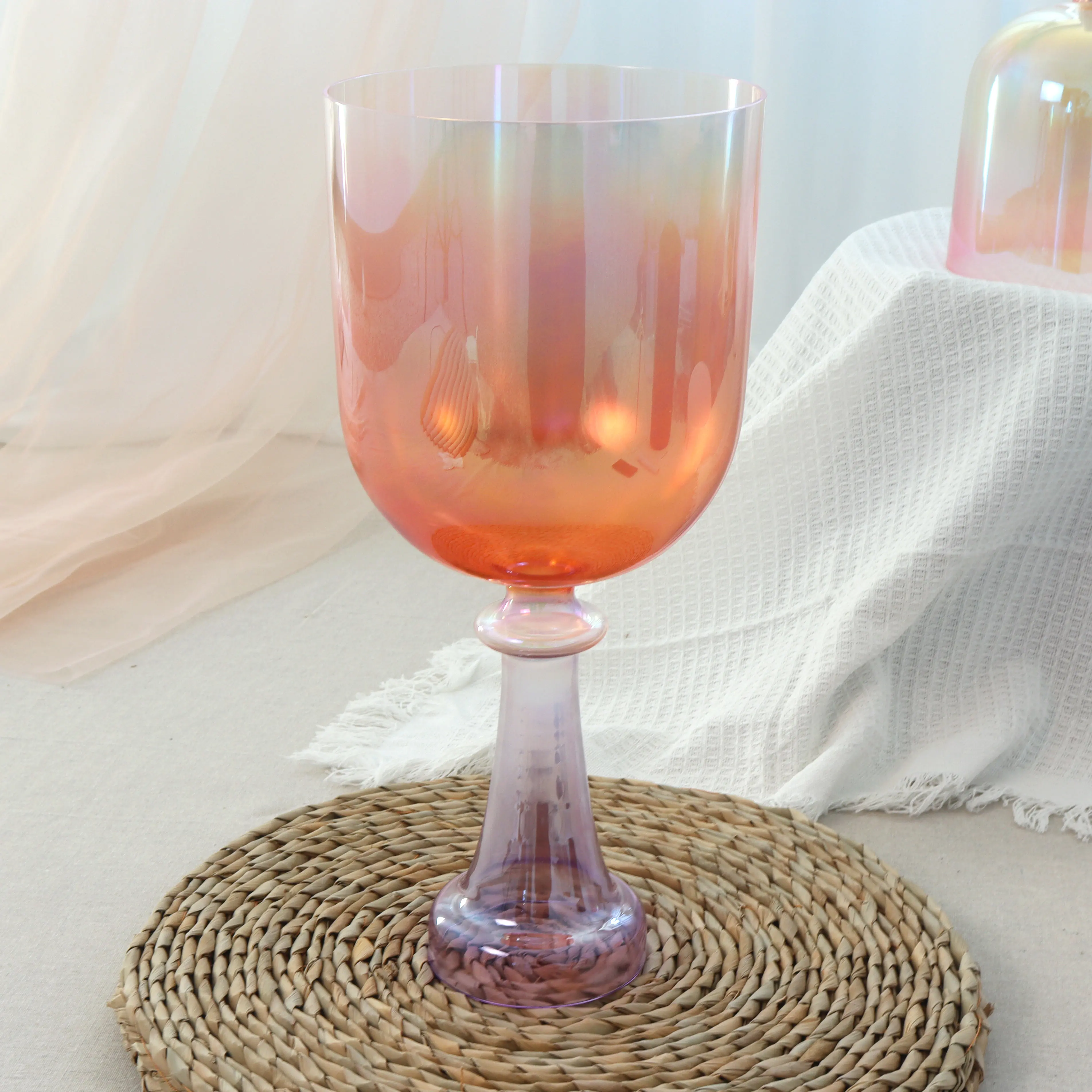 ZHQH 7 بوصة كريستال كوارتز شفاف ملون 432 هرتز مع حقيبة حقيبة مطرقة وحلقة على شكل حرف O متضمنة أدوات صوت كريستالية #4