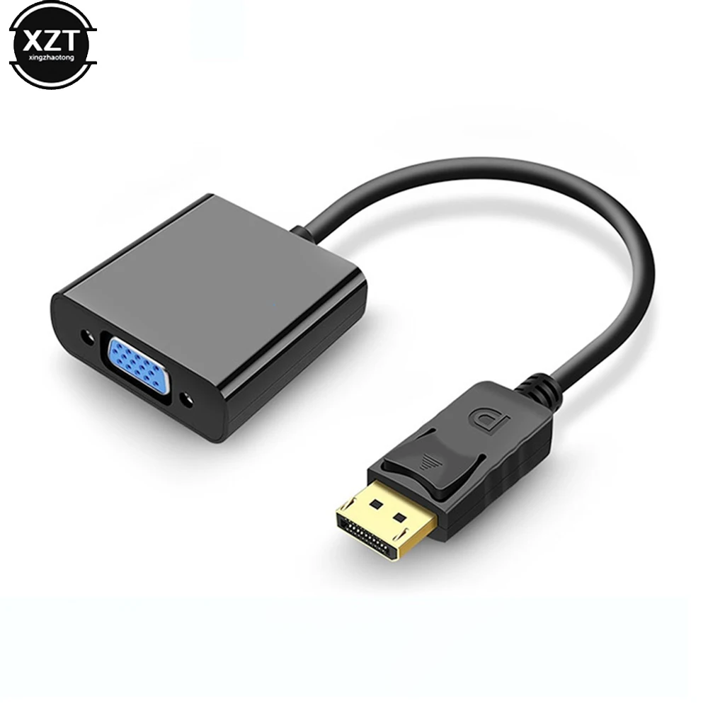 1pc NEW DisplayPort Display Port DP to VGA Adapter Cable Male to Female Converter for PC Computer Laptop HDTV Monitor Projector