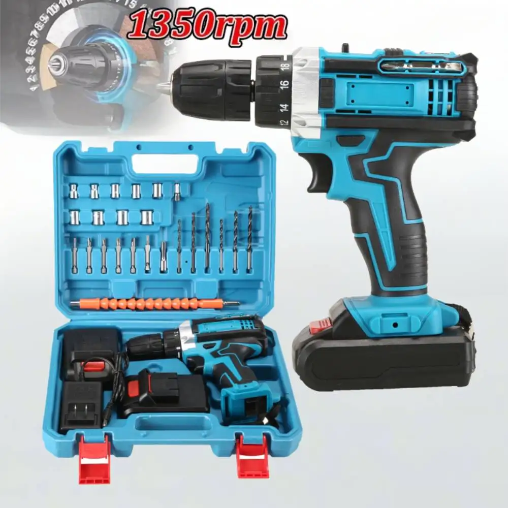 

10MM Electric Hand Drill Wireless Brushless Power Tools Electric Screwdriver 2 Speed Adjustable Househo DIY Drilling Machine