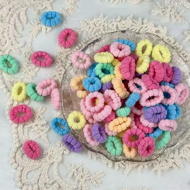 50/100 szt. Dziecięce, wysoce elastyczne i trwałe gumki do włosów, gumki recepturki, nie niszczące włosów, akcesoria do włosów