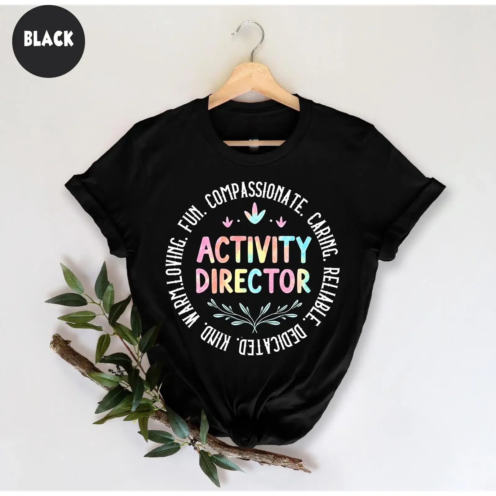 T-shirt Directeur d'activités, Semaine de reconnaissance des professionnels soucieux de leur tâche, pour l'équipe d'assistants, style vintage délavé