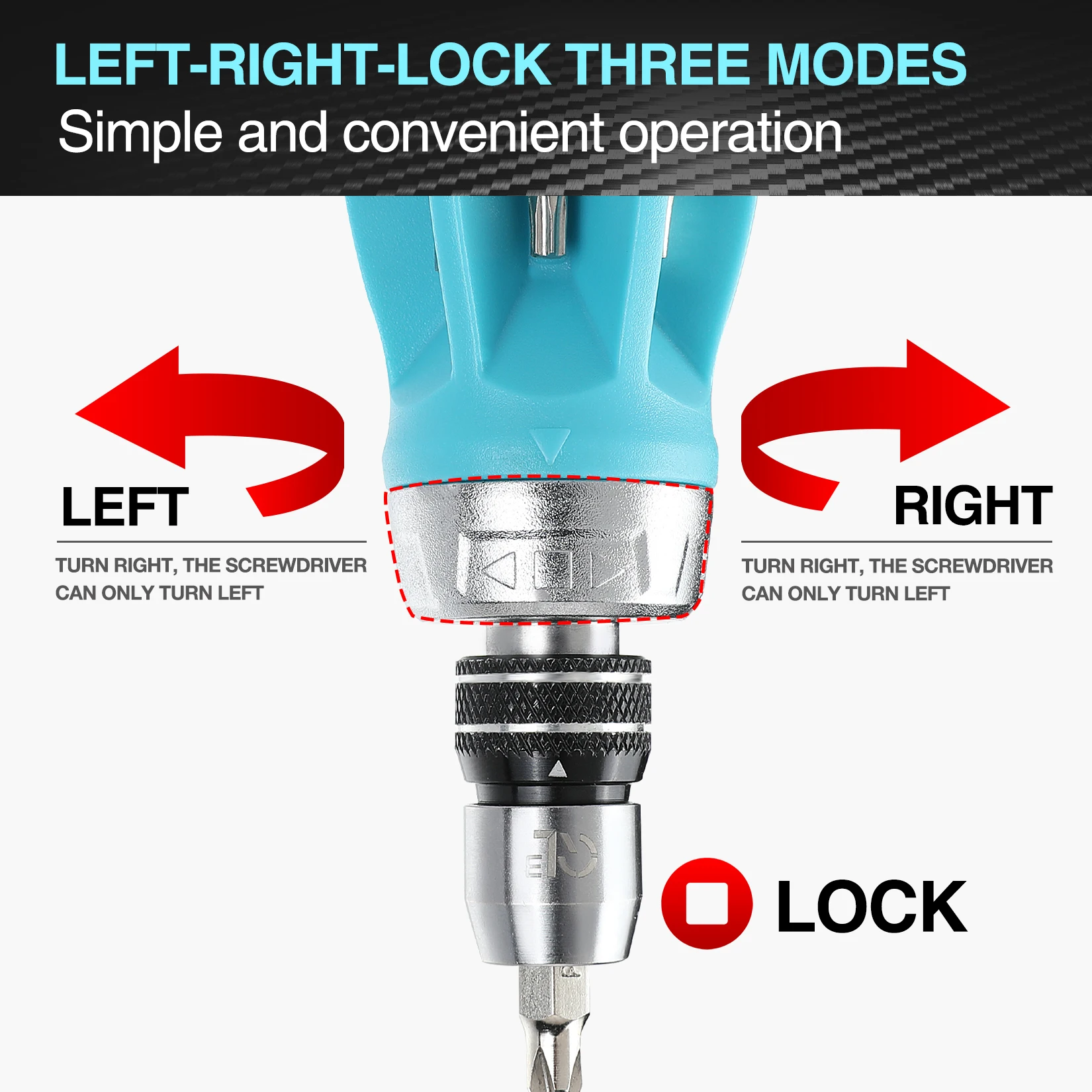 DuraTech 12-in-1 Quick Load Ratcheting Multi-bits Stubby Screwdriver Set Hand Tools Slotted Phillips Torx Square Screwdriver Kit