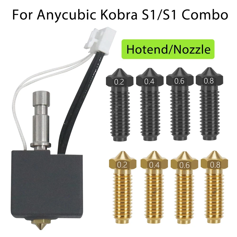 

Комплект хотэнда Anycubic Kobra S1 Combo (горячая продажа) для 3D-принтера Anycubic Kobra S1, сопло, печатающая головка S1C, аксессуары