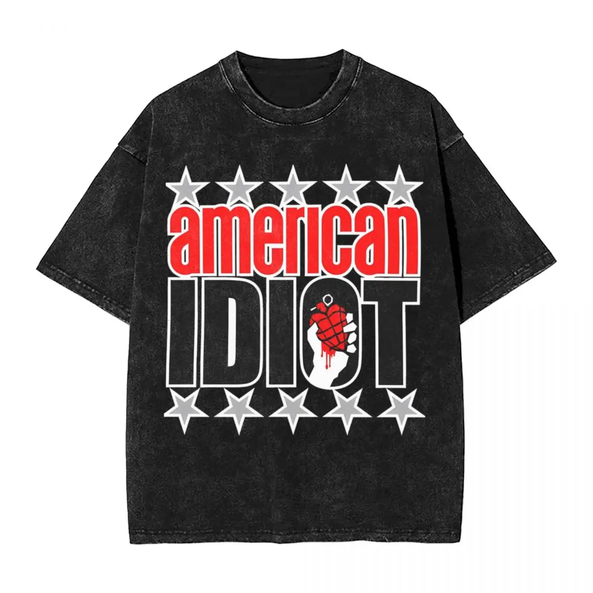 Green Days Americangreen Washed T Shirt Streetwear Hip Hop T-Shirts Dookie Saviors Tees Men Women Cotton High Street Summer