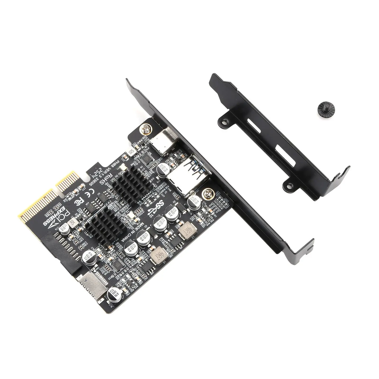 

Карта расширения PCIe USB 3.2 Gen2, 10 Гбит/с, с чипом Type-A Type-C, 19/20-контактные порты, адаптер PCI Express на USB для Windows