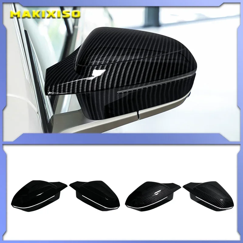 

M3 style cow horn rearview mirror protective cover made of ABS Material For BMW 7 I7 I5 5 Series G60 G61 G68 G70 G90 2024