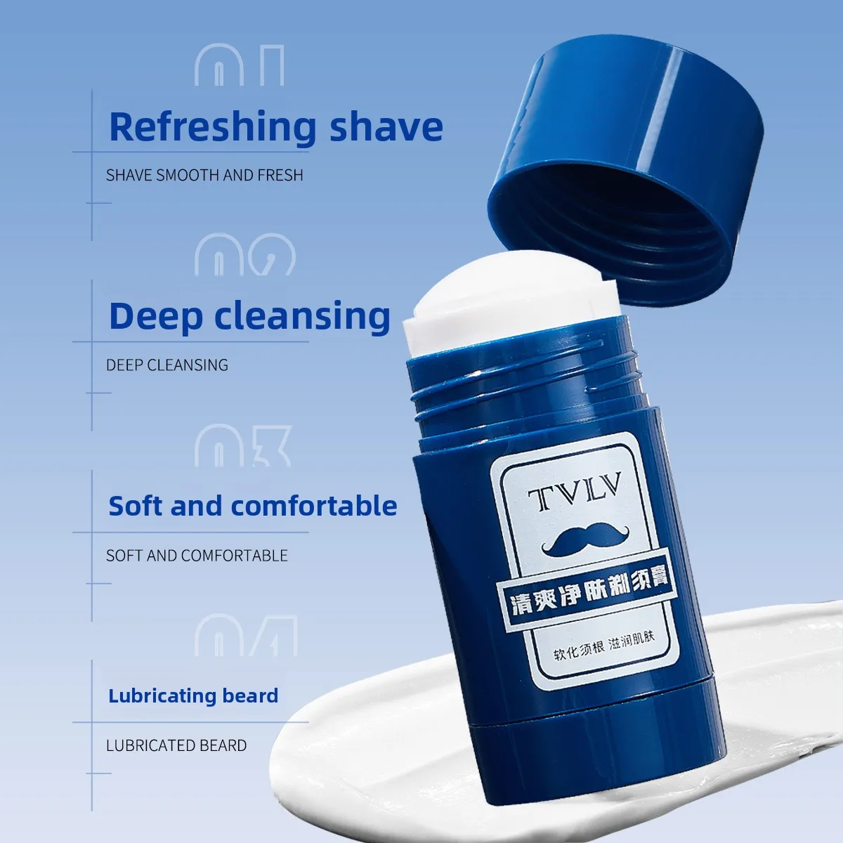 

Natural Shaving Cream For Men Facial Care, Rich And Dense Foam Effectively Softens Beard For Easy Shaving Gentle For All Beard