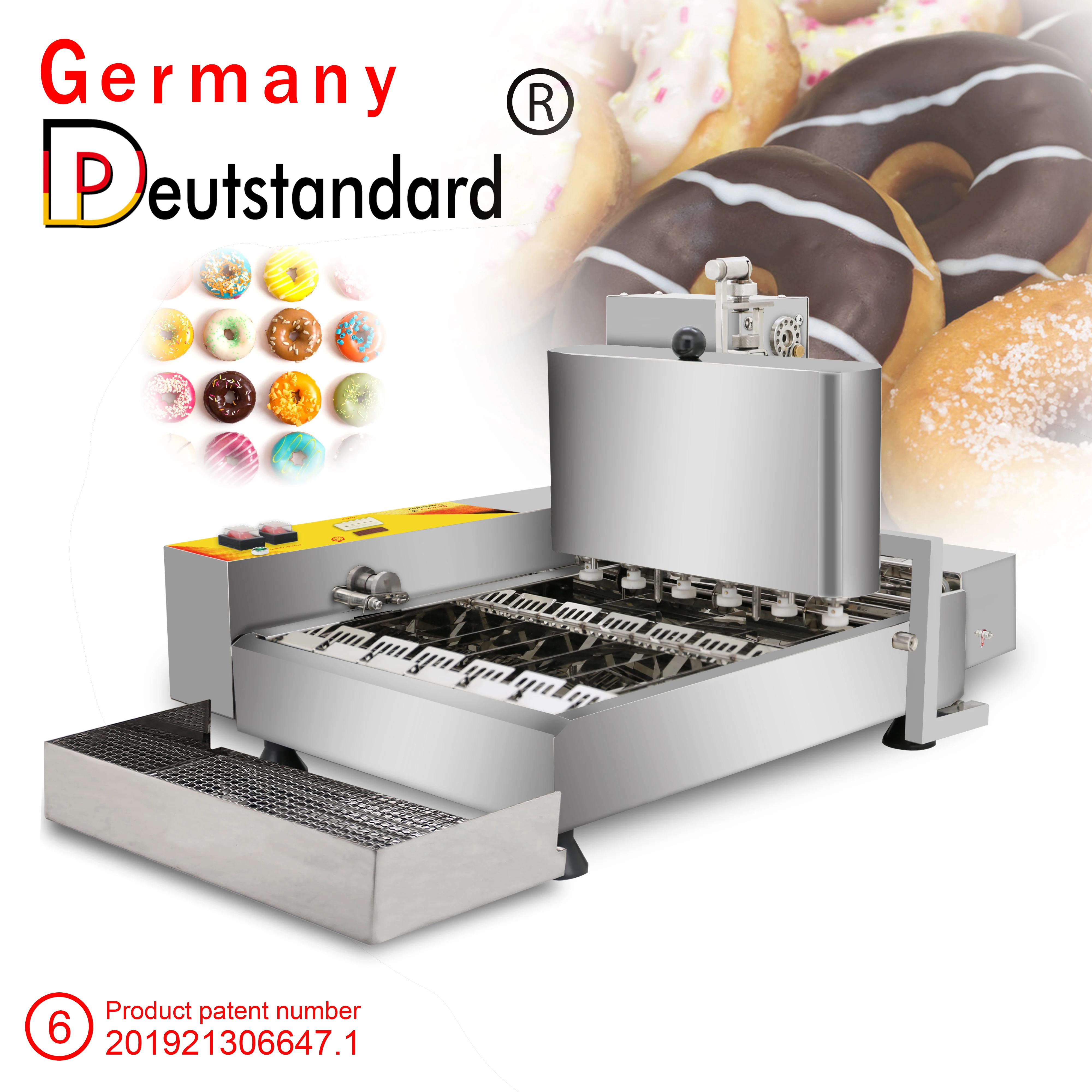 Germany Deutstandard NP-6 Fully Automatic 6 Rows Mini Donut Maker Commercial Stainless Steel Doughnut Frying Machine