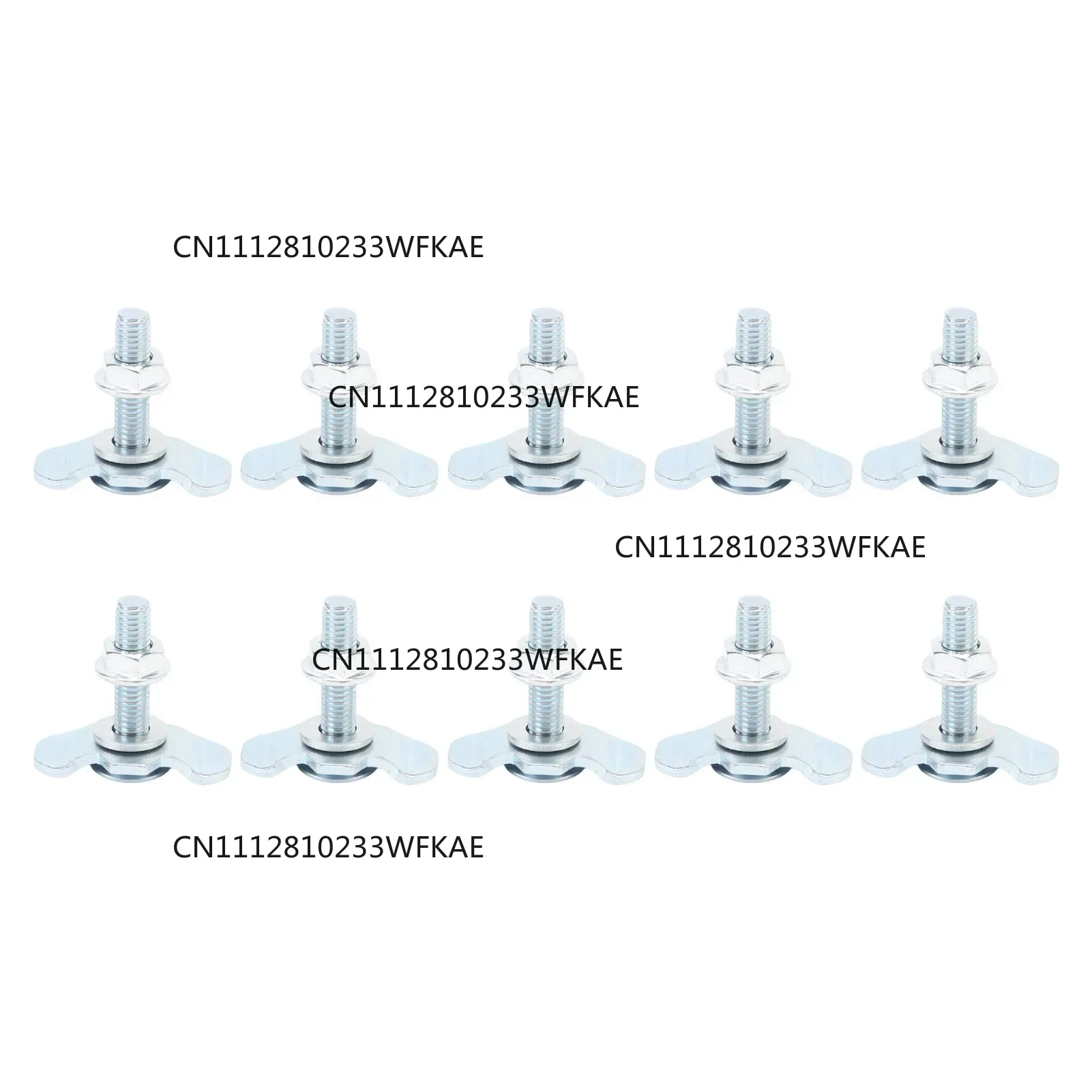 10pcs L Track Double Lug Threaded Stud Nut Fitting Zinc Plated L Track Rail Threaded Stud Fittings Tie Down for Van Pickup Truck