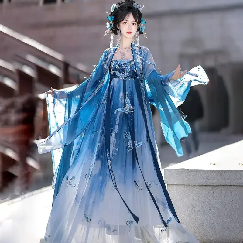 Originale di Weiyang ricamo petto lunghezza immortale Qi Hezi gonna a pieghe, Tang Dynasty Hanfu, estate femminile cinese HANFU