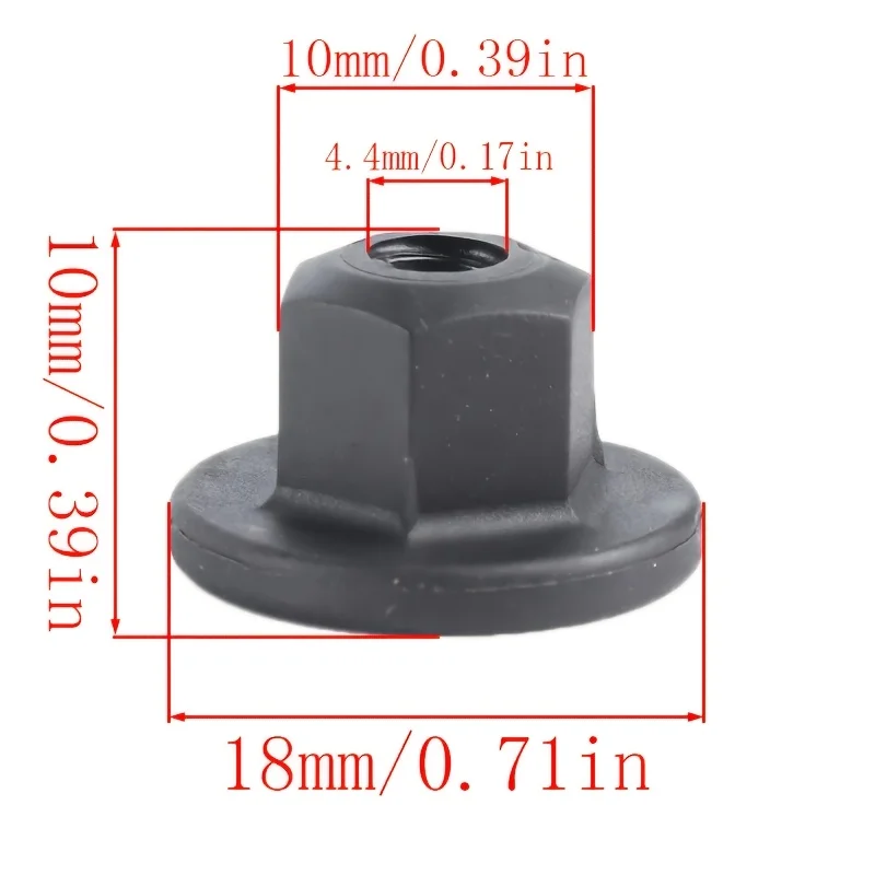 10pcs Car Fender Chassis Nuts, Universal Plastic Automotive Fasteners, Compatible with BMW And for Porsche Vehicles