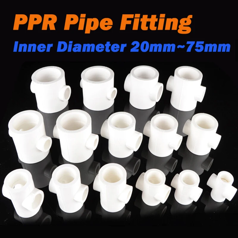 

Фитинг для труб PPR, внутренний диаметр 20 мм, 25 мм, 32 мм, 40 мм, 45 мм, 63 мм, 75 мм, переходный 4-ходовой фитинг, соединительная труба