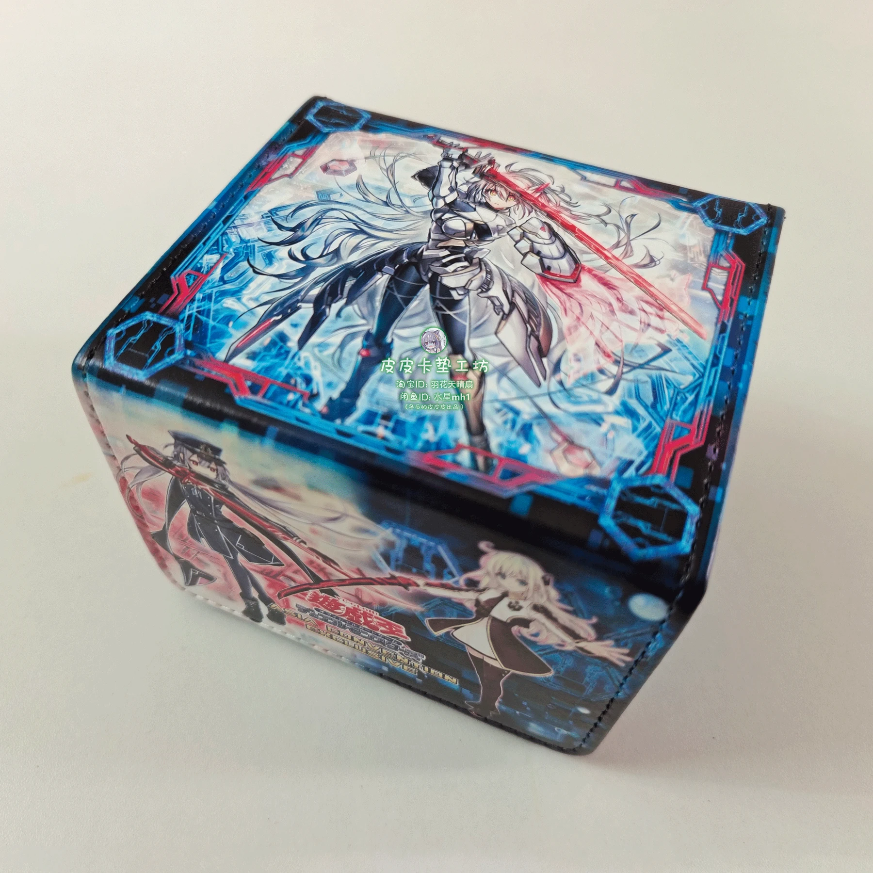 ديي ذاتية الصنع يو غي أوه! Sky Striker Ace Zero Card Storage Box Ygo Leather Collection Card Protection Box Anime Card Gift Toys