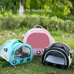 Foldable Pet Crossbody Bag Outdoor Small Cat/Dog Hamster Parrot Hedgehog Rabbit Cockatiel Travel Breathable Small Animal Carrier